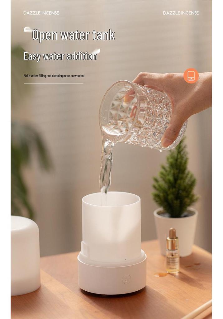 USB Aromatherapy Humidifier: Portable Seven-Color LED Light Hydration Device