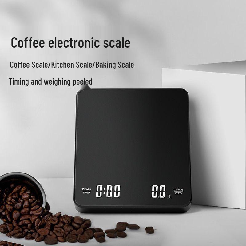 Chytrá kávová váha s vysokou přesností a časovačem pro pour-over a kuchyňské použití
