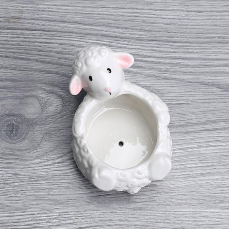 Artistic Animal Molded Earthenware Flower Container Exemplary For Succulents Small Bushes Desktop Decoration And Storage Planner