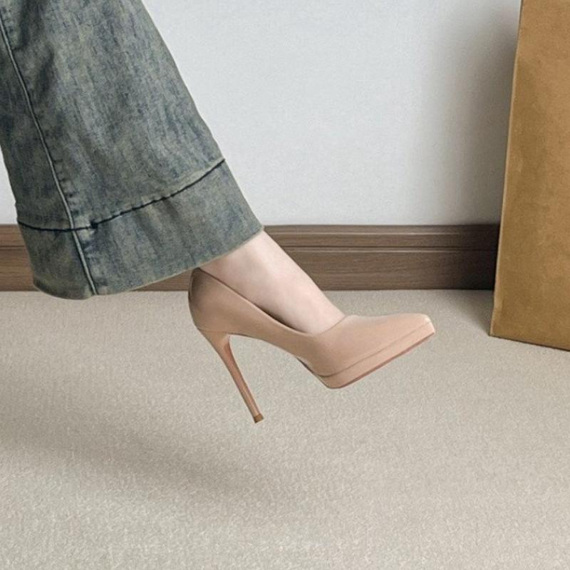 Fashion New Solid Color Pumps Women High Heel Shoes Female Fashion Patent Leather Sexy Pointed Toe Thin Heel Wedding Shoes