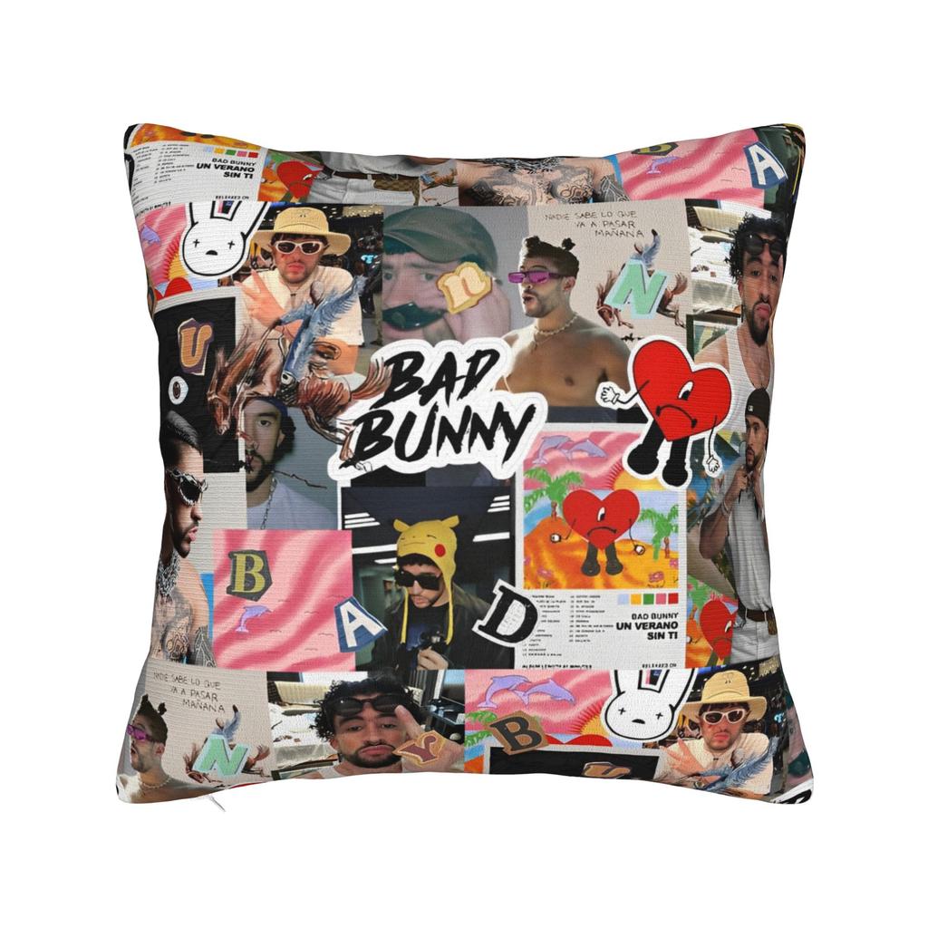 Bad Bunny DTMF Pillowcase Polyester Cushion Cover Decoration Pillow Case Cover Home Drop Shipping 18'