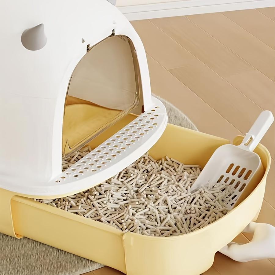 Vollständig geschlossene Katzentoilette mit Spritzschutzabdeckung, geruchsdichte Haustiertoilette für Hauskatzen