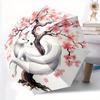 1pc Cherry Blossom Tree and Beautiful White Fox Pattern Automatic Umbrella is Fashionable and Good-Looking, a Portable 3-Fold Umbrella, Suitable