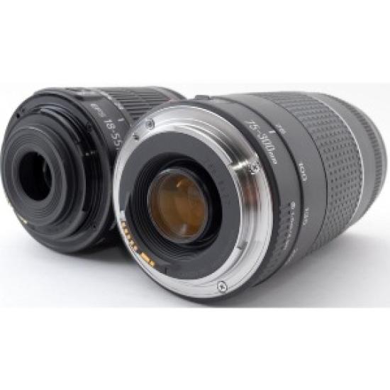 POUŽITÝ Canon EOS Kiss X9i Double Zoom Kit Digitální zrcadlovka s Wi-Fi & Bluetooth + Nová SD karta