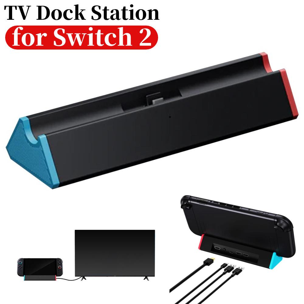 

Portable TV Docking Station Charging Station W/ 4K HDMI-compatible Output/Type C Port/USB Port for Nintendo Switch2 2025 Dock CHINA