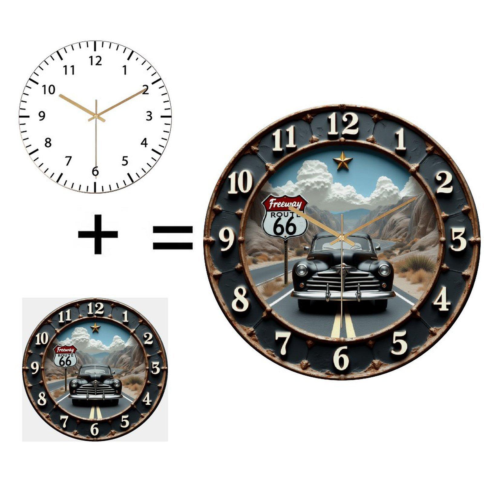 30cm Diameter Glass Wall Clock that Complements a Wide Range of Interior Themes (White,12 in(30.48cm))