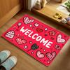 Valentine's Flannel Stain-Resistant Kitchen Door Mat
