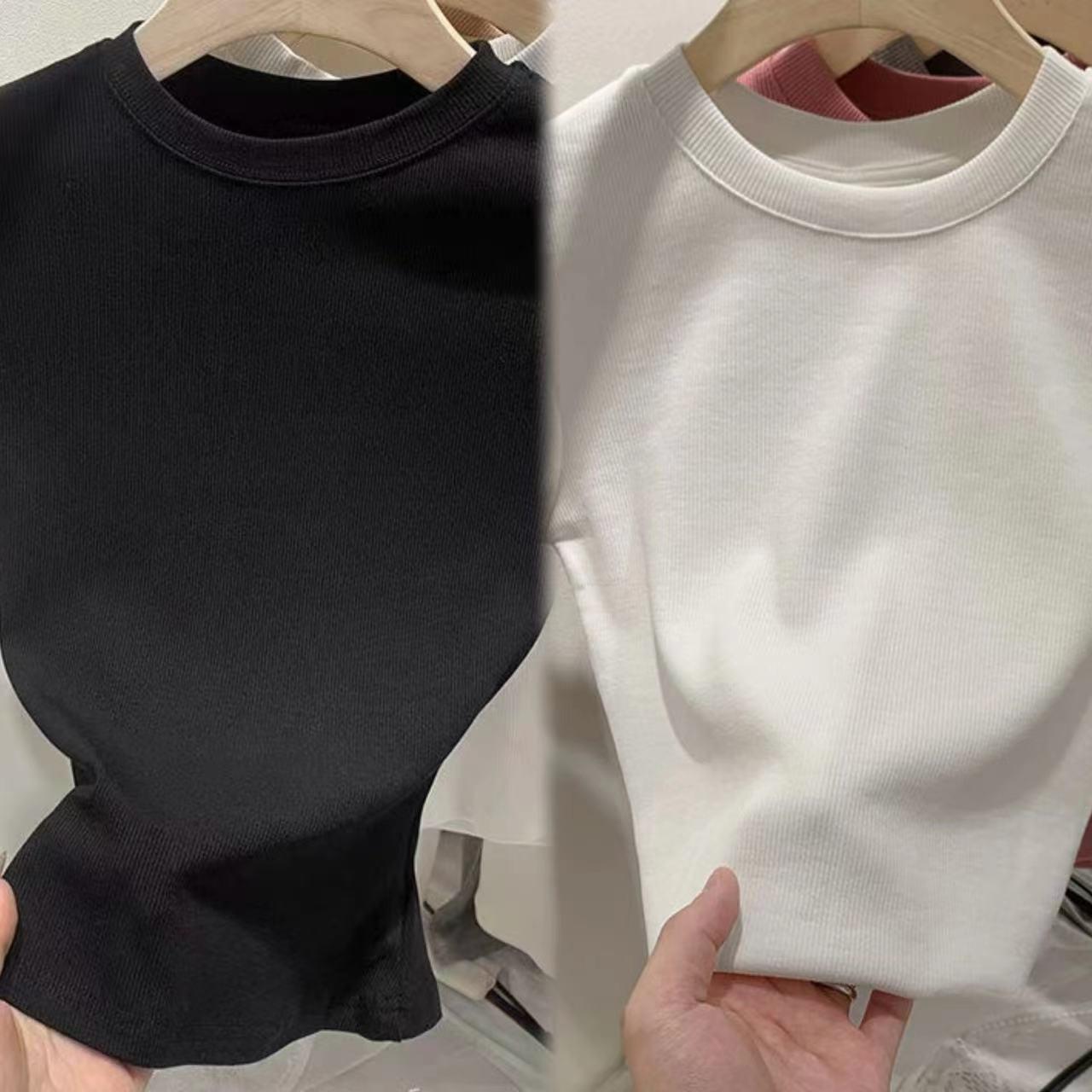 

Дофаминовая нить для похудения, женская футболка с коротким рукавом, летняя, с прямым плечом, круглый вырез M (40-50 kg)