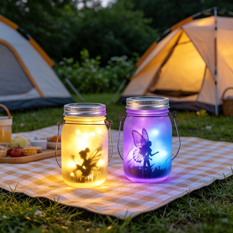 Creative Solar Mason Jar Cap Cap Light String 20 LED Waterproof Fairy Firefly Jar Lid Lights for Patio Garden Wedding Decoration
