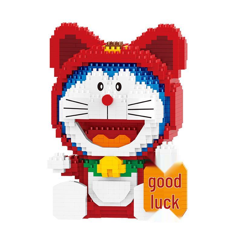 2026 New Year Doraemon & Nobita Small Particle Building Blocks Educational Toy