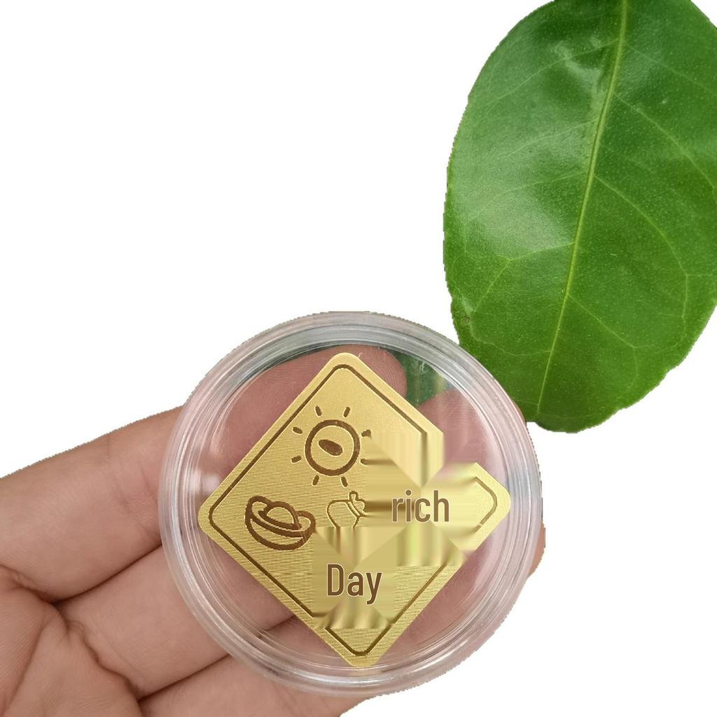 999 Guldfolie Mobilklistermärke - Inflödande Rikedom, Välståndsguden Födelsedagspresent