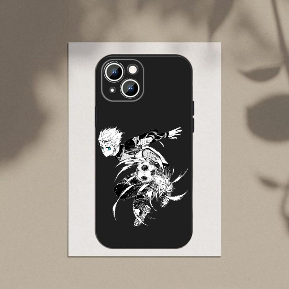 Anime B-Blau L-Lock Handyhülle Für Apple iPhone 15,14,13,12,11,XS,XR,X,8,7,Pro,Max,Plus,mini Silikon Schwarze Hülle