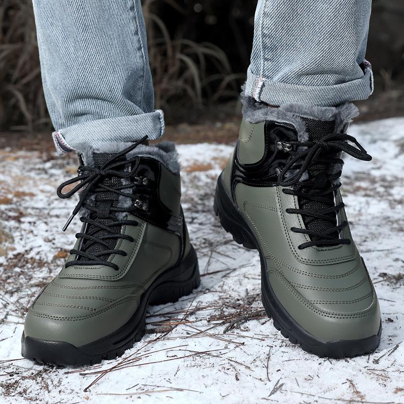 New Men Winter Snow Boots Women Super Warm Ankle Boots Unisex Plush Sneakers Wearable Anti-slip Waterproof Men's High Top Boots