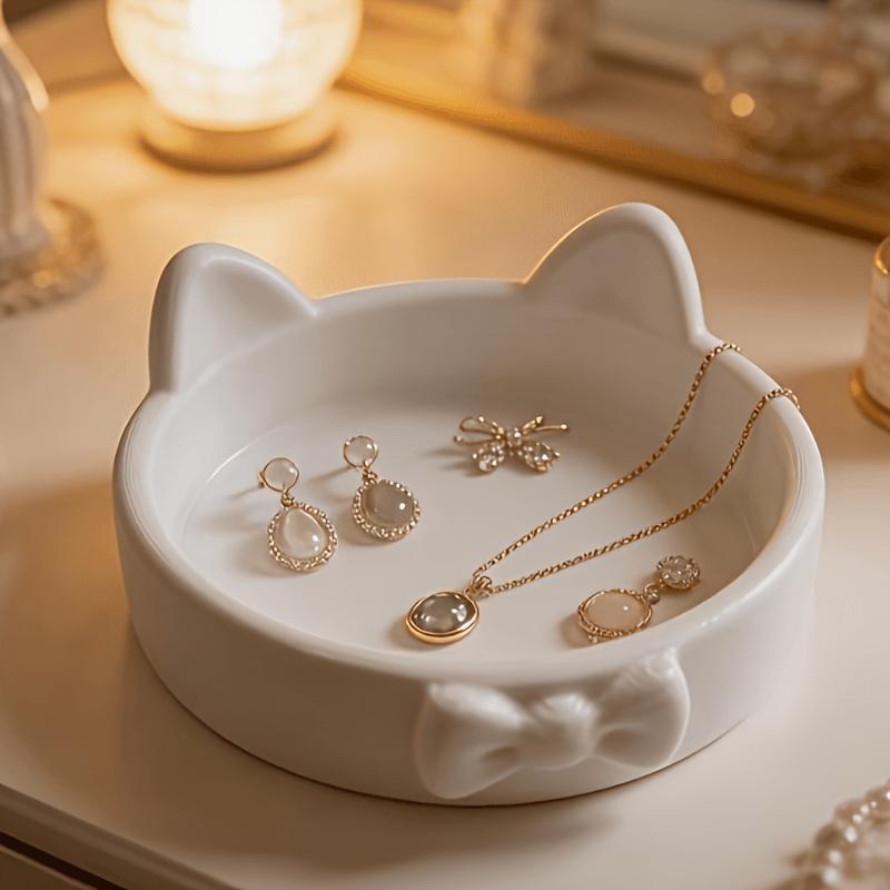 3D Printed Bow Jewelry Box, Suitable for Placing Rings, Bracelets, Necklaces And Other Small Items for Storage And Decoration
