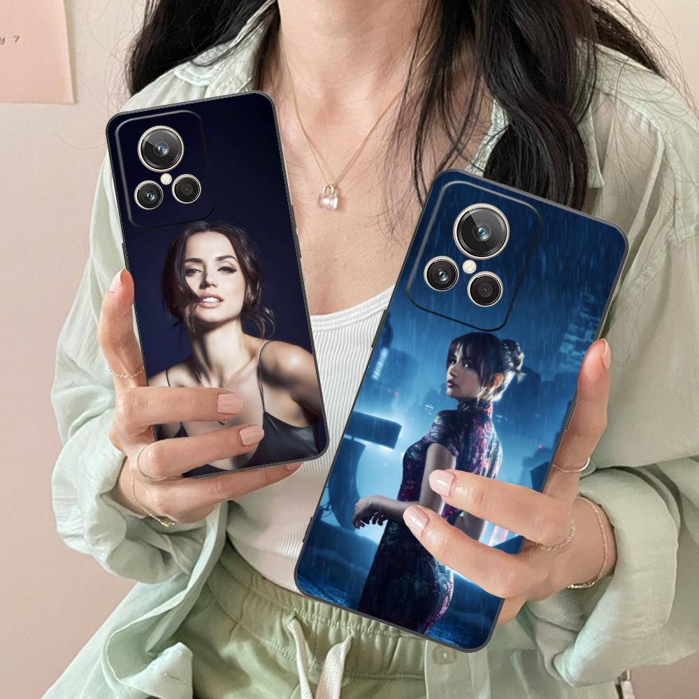 Ana de Armas Matte TPU Mobile Phone Case for Realme GT 8 Neo Pro C75 73 71 C67 65 C55 53 C35 31 C20 15 Colorful Cover