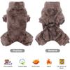 Idepet Velvet Dog Pajamas, Turtleneck Dog Sweater Fuzzy Plush Onesie Soft Cat Apparel Pet Clothes Winter Outfit Doggy Pjs Puppy Jumpsuit for Small