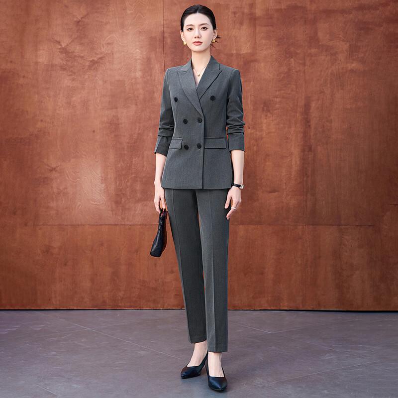 Women s Professional Double-Breasted Suit Set L