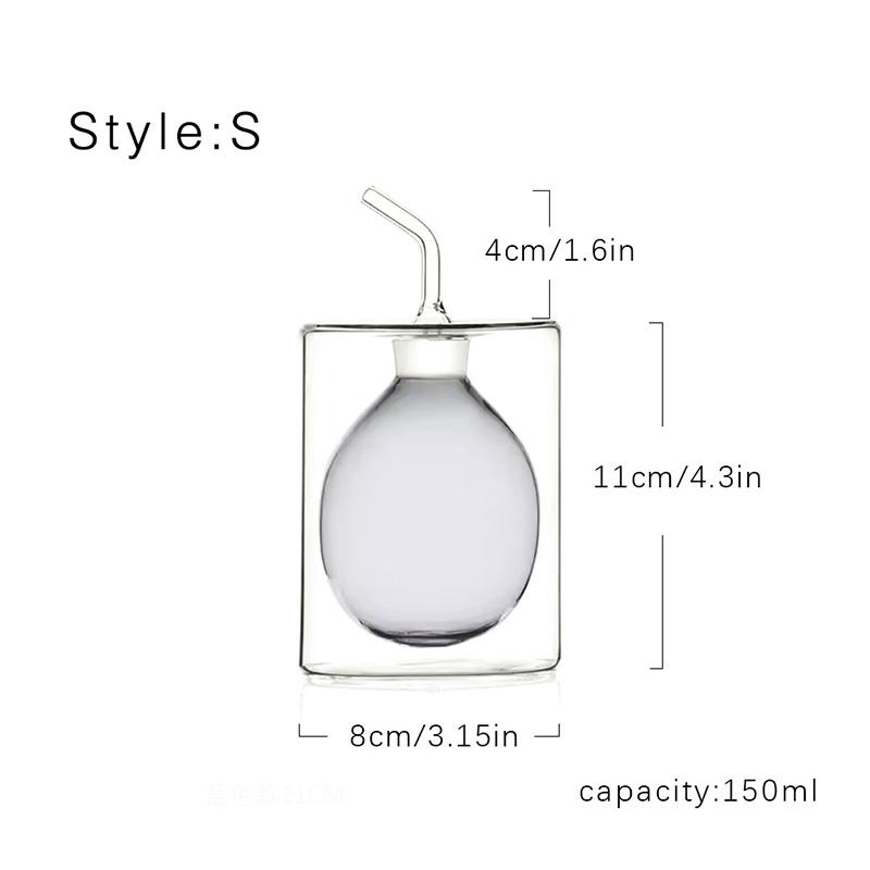 

Двойной стеклянный кувшин для масла, емкость для масла, банка для уксуса, бутылка для приправ, кувшин для оливкового масла, кухонная утварь, прозрачные цветные инструменты для приправ