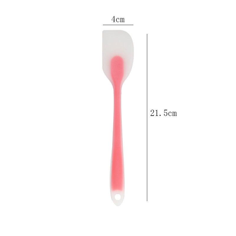 Non Stick Baking Silicone Spatulas Cake Flour Mixing Scraper Translucent Spatula Kitchen Cooking Pastry Scraper Mold Brush Tool Baking Accessories