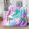 Cartoon Cute Unicorn Soft Plush Blanket,Children's Flannel Blanket Throw Blanket for Living Room Bedroom Bed Sofa Picnic Cover