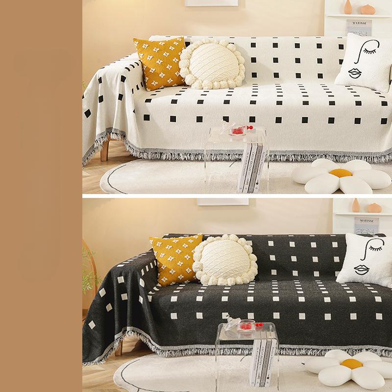 Vier Jahreszeiten Universal Cartoon Chenille Sofa Handtuchbezug Handtuch Modern Einfach Sofa Staubdicht Vollständig Bedecktes Tuch