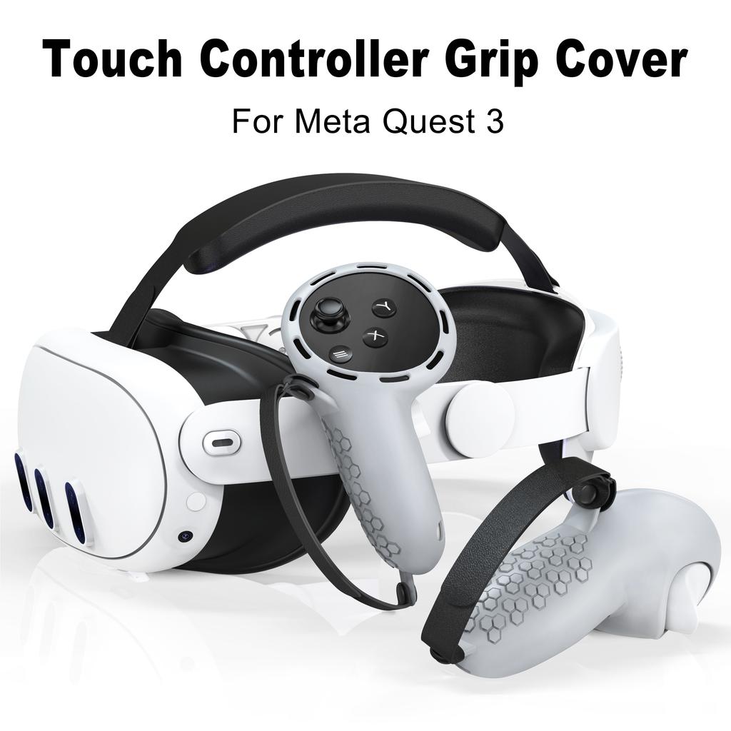 1 Pair Non-Slip Silicone Sleeve for Meta Quest 3/3S VR Handle Controller Case Cover