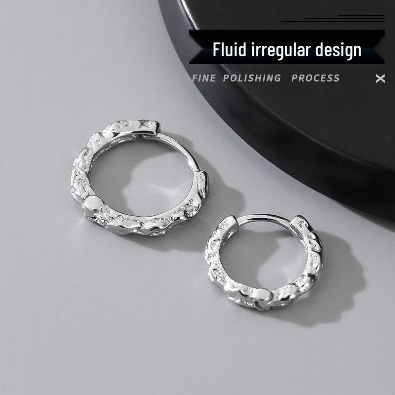 Trendy Irregular Men's Earrings - 2025 High-End, Cool and Simple Design
