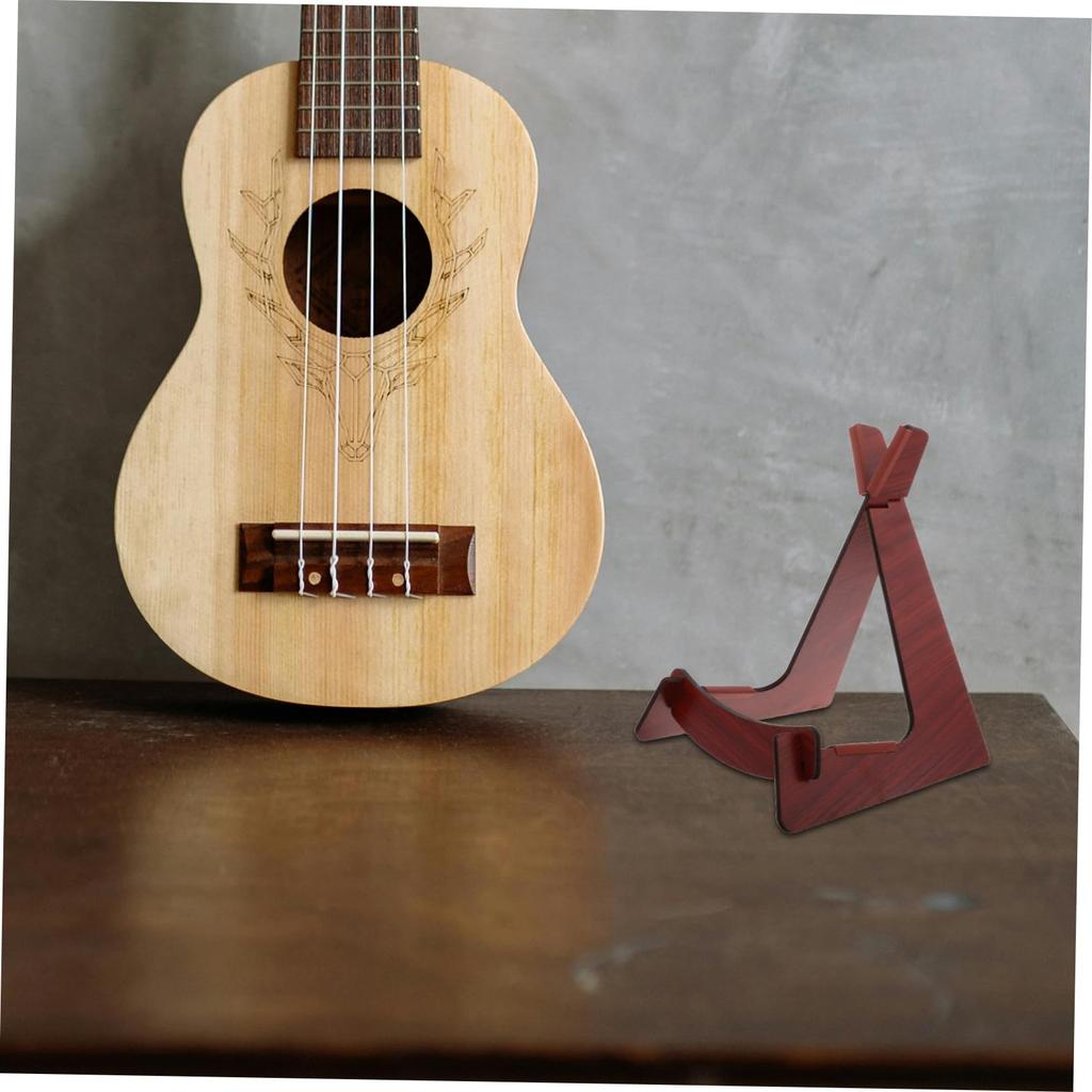 Totority Sanshin Stand, Wooden Removable Design, Stable Floor Stand, Multifunctional Instrument Holder, Compatible with Violin and Banjo, Simple and
