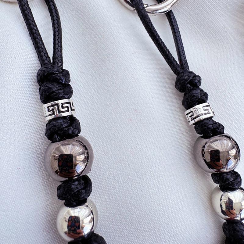 Chinese-style Handmade Phone Charm Love Heart Pendant Simple Beaded Chain Cellphone Lanyard Trendy Women Y2K Accessories