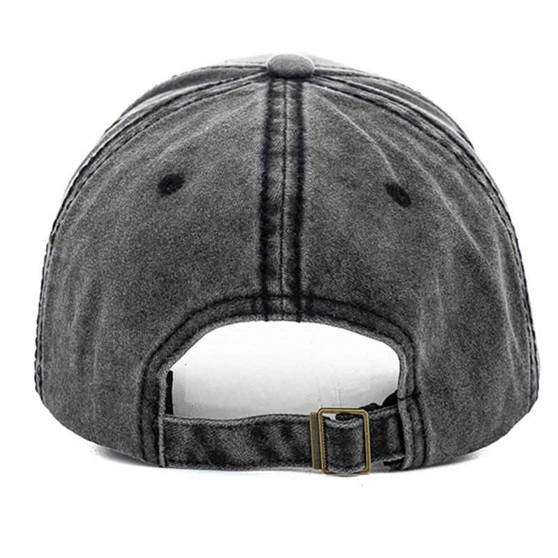 New Unisex Washed Cotton Cap Letter Embroidery Vintage Baseball Cap Men Women Adjustable Casual Outdoor Streetwear Sports Hat