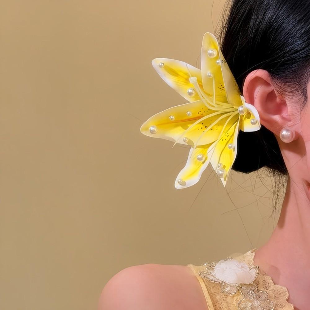 

Fresh Water-Sprinkling Festival Hair Clip Vintage Frangipani Hair Stick Romantic Occasions Style C
