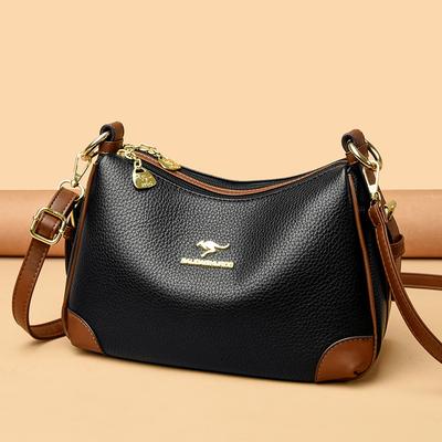 Elegant Soft Leather Single-shoulder Bag Large Capacity High-end Feel Crossbody Bag Stylish Underarm Bag