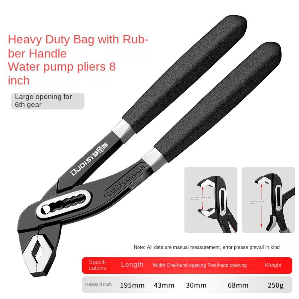 New High-carbon Steel Water Pipe Pliers Adjustable Heavy Duty Pipe Wrenches Opening Repair Tool Hand Tool Plumber
