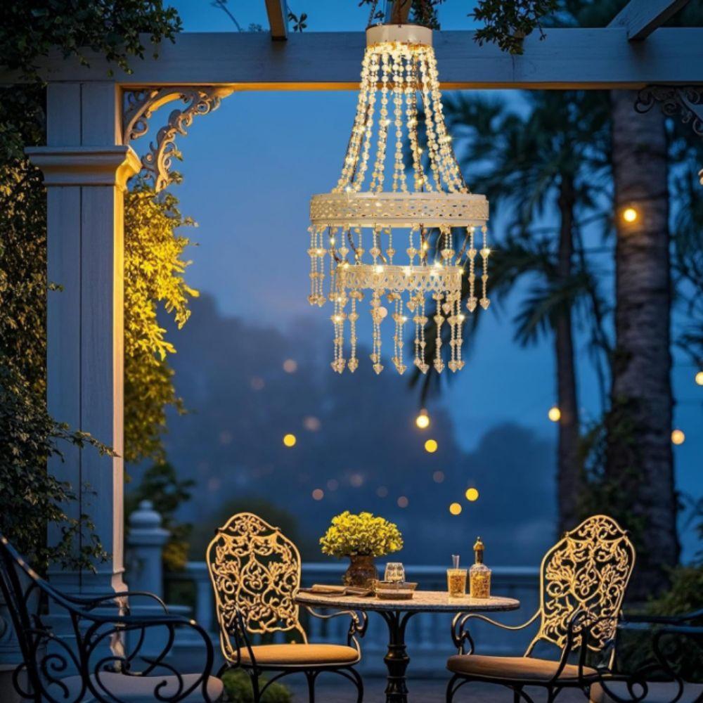Waterproof Hanging Solar Lantern Crystal Acrylic Crystal Acrylic Lantern  Gifts for Women