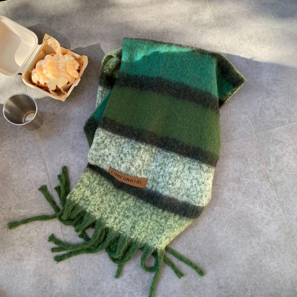 High-end scarf women's winter new versatile thickened plush warm scarf autumn