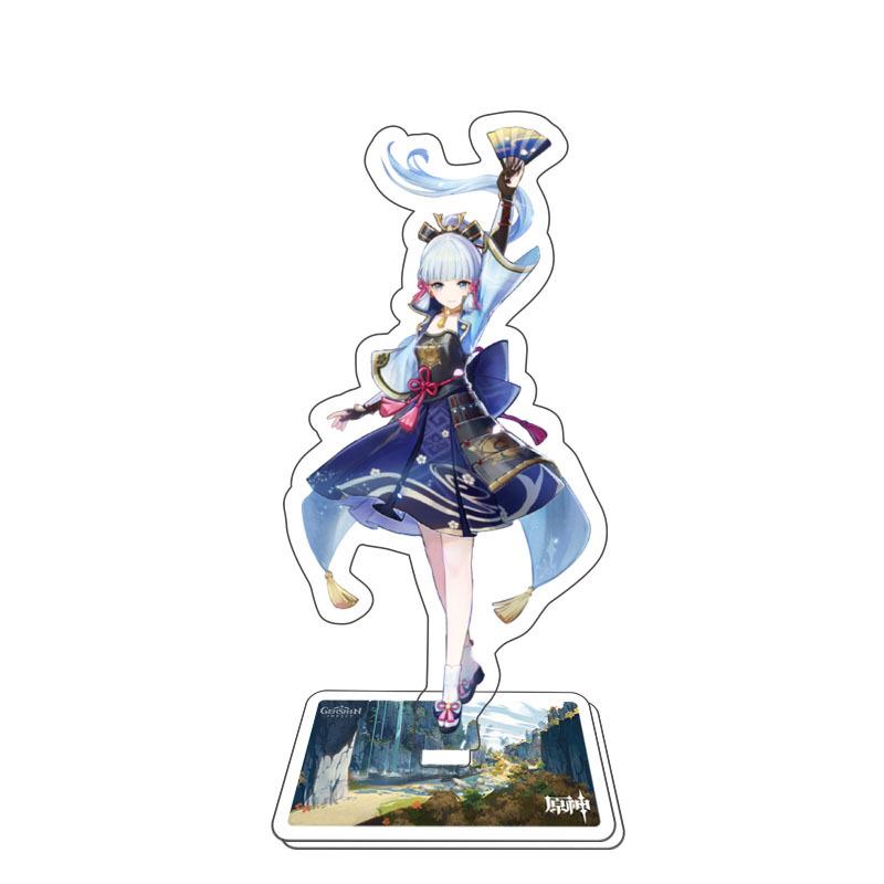 Game Genshin Impact Figure Stand Model Toy 15cm Keqing Shen He Arataki Itto Acrylic Action Plate Desk Decoration Gift