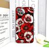 Retro Poppy Flower Bloom Hot Red Printed Phone Case for iPhone 17 16 12 11 14 Plus 13 14 15 Pro Max Mini X XS Floral Soft Cover