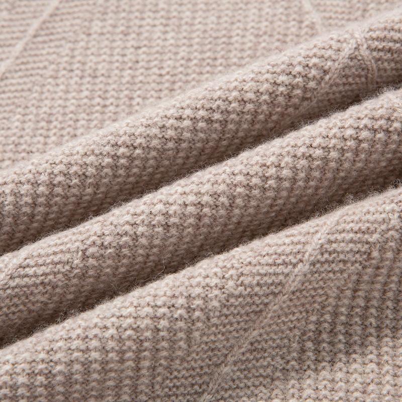 Hengyuanxiang Men's Half-Turtleneck 95.5% Wool 4.5% Cashmere Blend Warm Sweater
