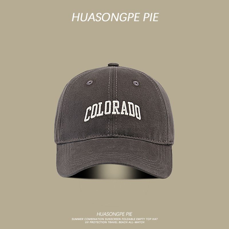 

K-style Easiest for Match Brushed Baseball Cap Female Face Small Autumn Soft Top Easiest for Match Retro South Korea Peaked Cap Male Cap C1482 semi-hard CODO baseball cap Gray M(56-58cm)