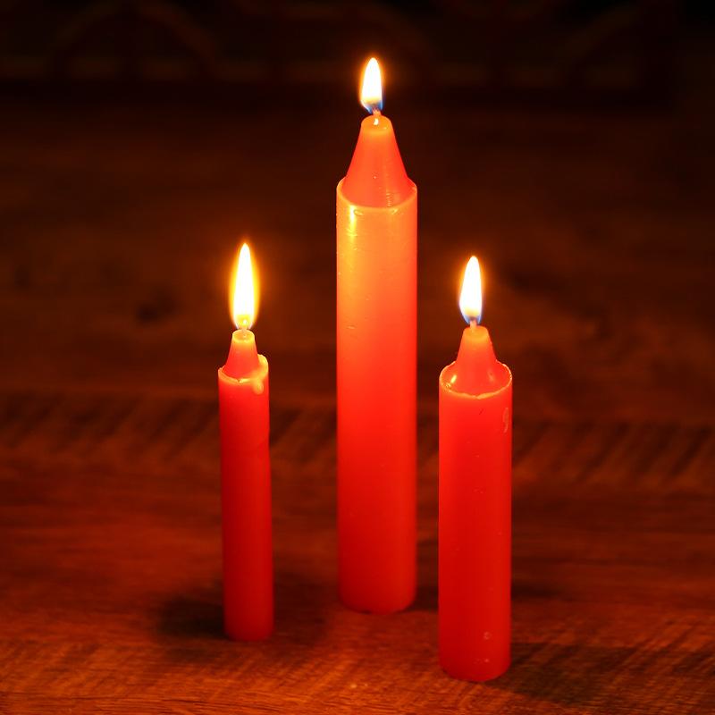Red and White Candles for Home Lighting, Daily Ordinary Candles, Non-romantic Wedding Long Pole Emergency Candles, Worshiping Candles