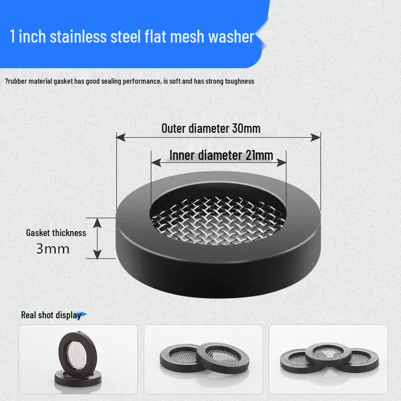 Adjustable Filter Screen Shower Head with Silicone Gasket & Stainless Steel Mesh