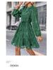 European and American Elegant Retro Lace Long Sleeve Dress - Multicolor Spring & Autumn Style