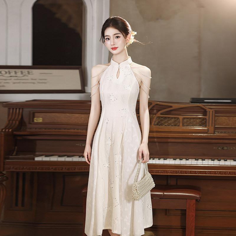 White neck national style new Chinese Suzhou cheongsam improved young 1011 new women's high-end banquet dress