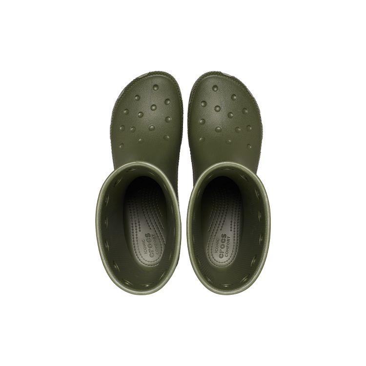 Crocs Waterproof Durable Non-Slip Short Boots Unisex Boots Army-Green 208363-309