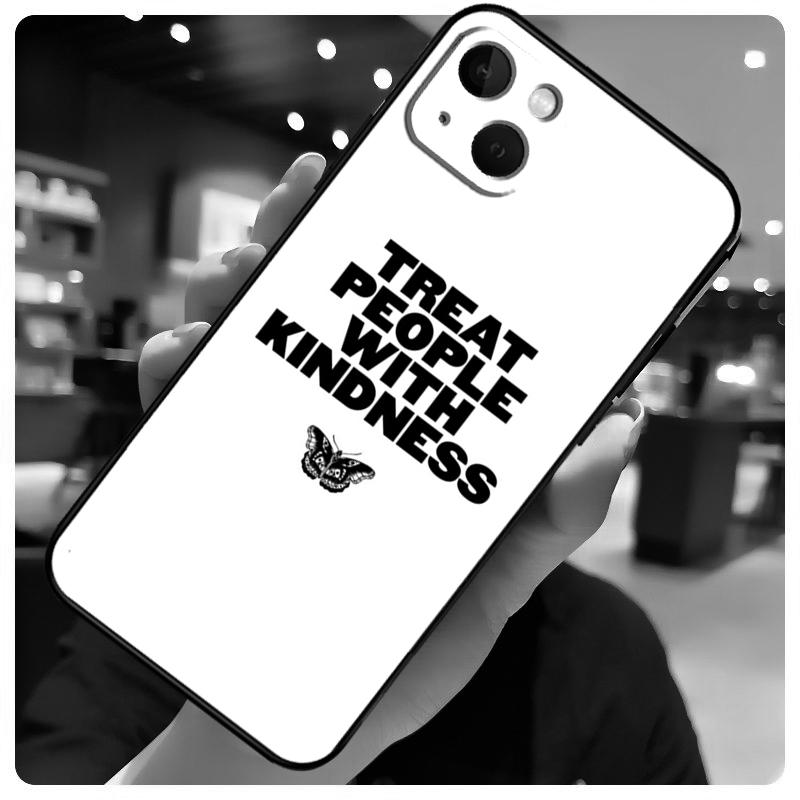 Treat People With Kindness Case For iPhone 16 14 15 Pro Max 12 13 Mini 11 15 Pro Max Plus X XS Max XR Phone Cover