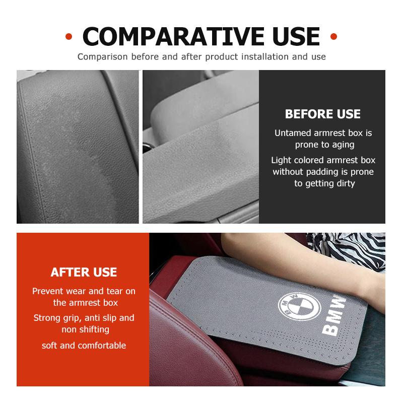Car Seat Protection Center Console Armrest Mat Accessories For BMW M Sport M2 M3 M4 M5 M6 E46 E90 E60 F10 F20 E87 X3 X6 JR9