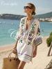 26Y2 Vacation Bikini Blouse Sunscreen Printed Beach Skirt European and American New Models