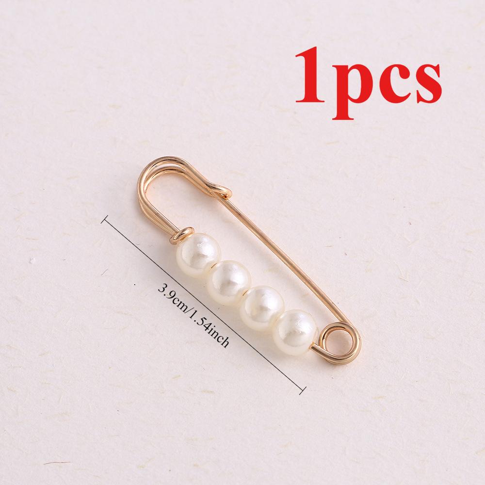 

53 шт./20/6/1 Модный женский набор брошей смешанного золотого цвета в стиле K-pop для зимнего пальто Набор безопасных булавок от оголения Булавки для талии брюк white 1pcs