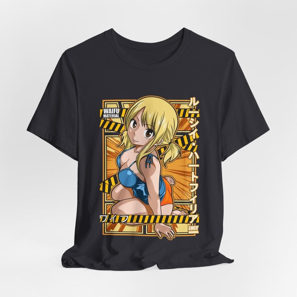 Custom Waifu Lucy Heartfilia Fairy Tail Anime Graphic Tee XL