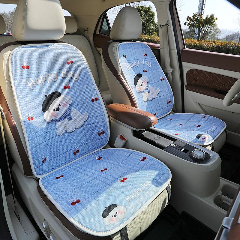 Cherry Cartoon Dog Car Seat Cushion for Ford EcoSport, RuiSi, Focus - Year-Round Use